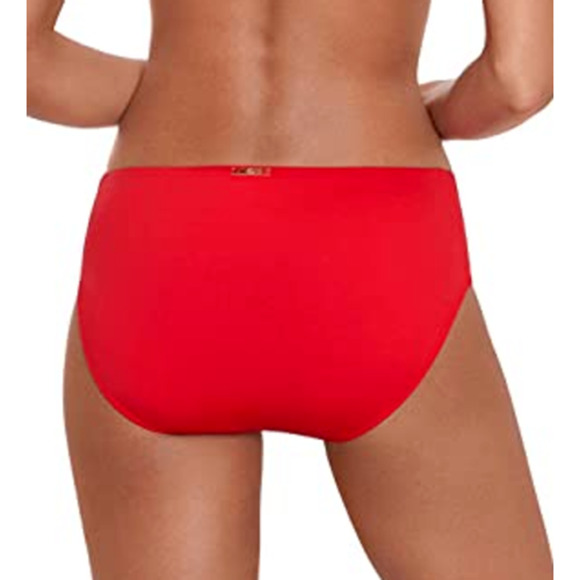 NWT Lauren Ralph Lauren Red Beach Club Mid-Rise V-Front Bikini Bottom Size 4 - Picture 2 of 7